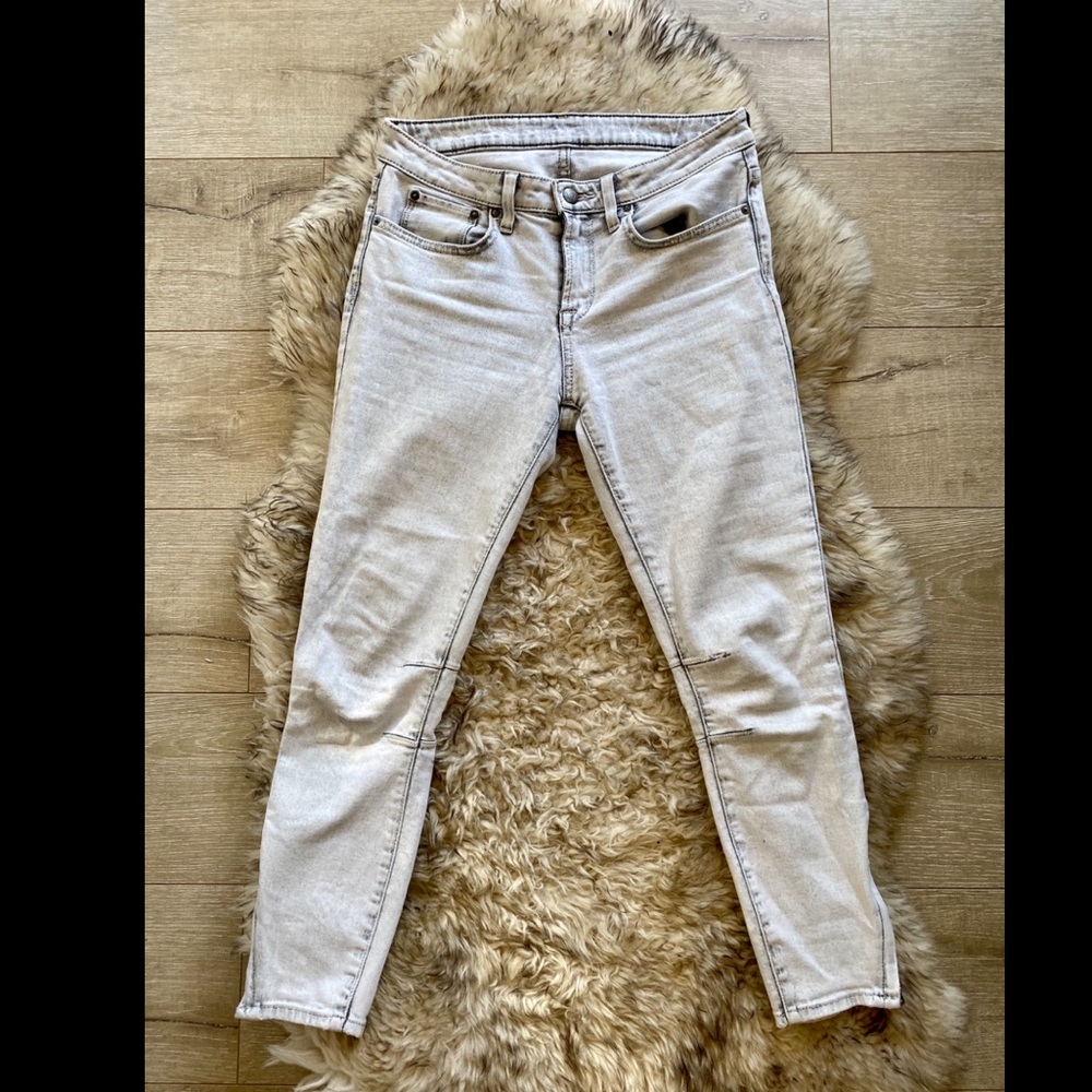 Helmet Lang Crop Acid Wash Femme Moto Pant